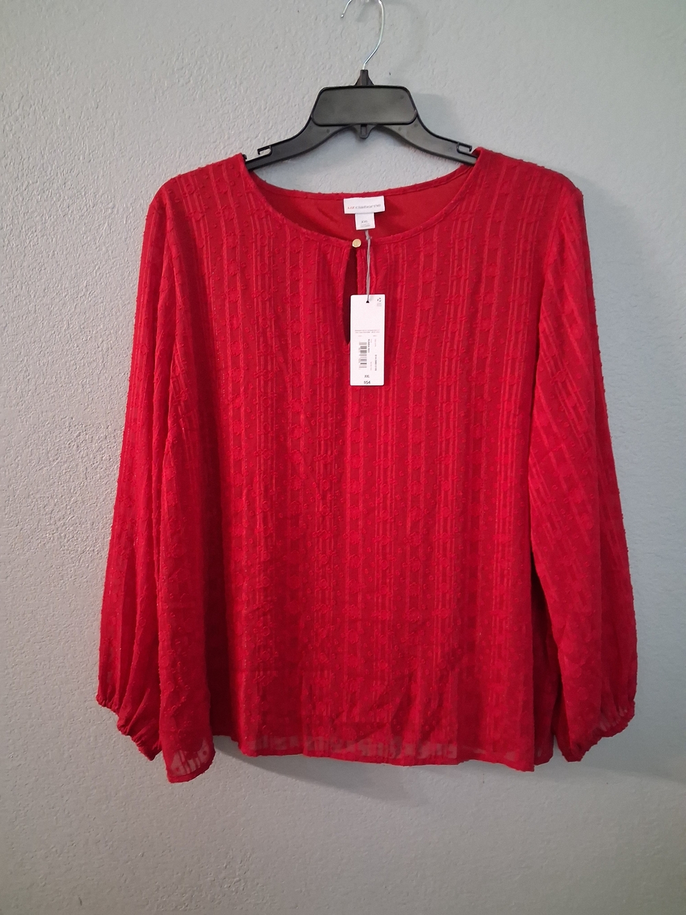 Classic Red Long-Sleeve Women's Top by LIZ CLAIBORNE